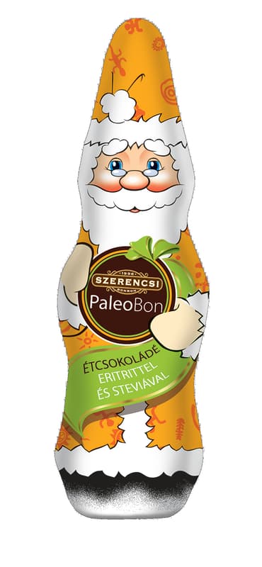 Szerencsi Paleobon Étcsokoládé Mikulás étcsokoládé eritrittel és steviaval