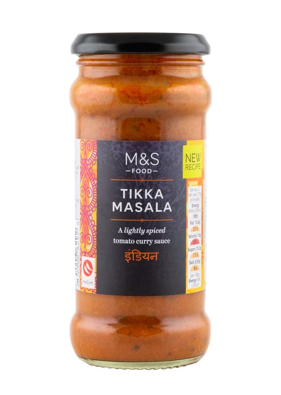 Marks & Spencer Enyhén pikáns curry szósz paradicsommal, tejszínnel és joghurttal