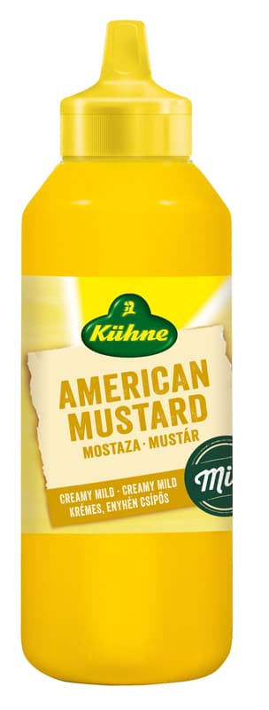 Kühne American style hot dog mustard (bottled)