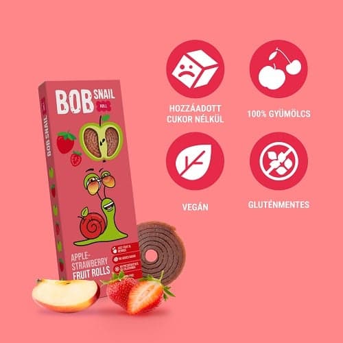 Bob-Snail Apple-strawberry rolls