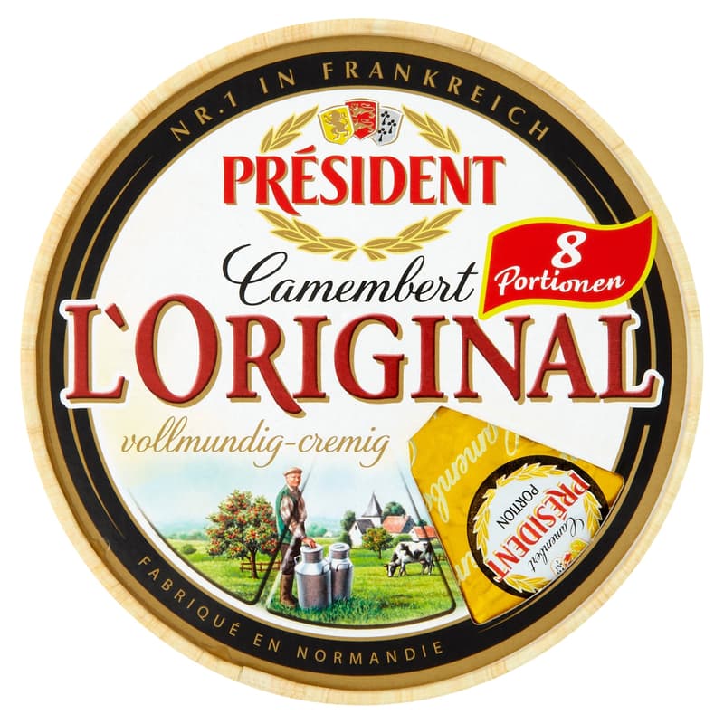 Président Camembert L'Original Soft Cheese Matured with White Mold