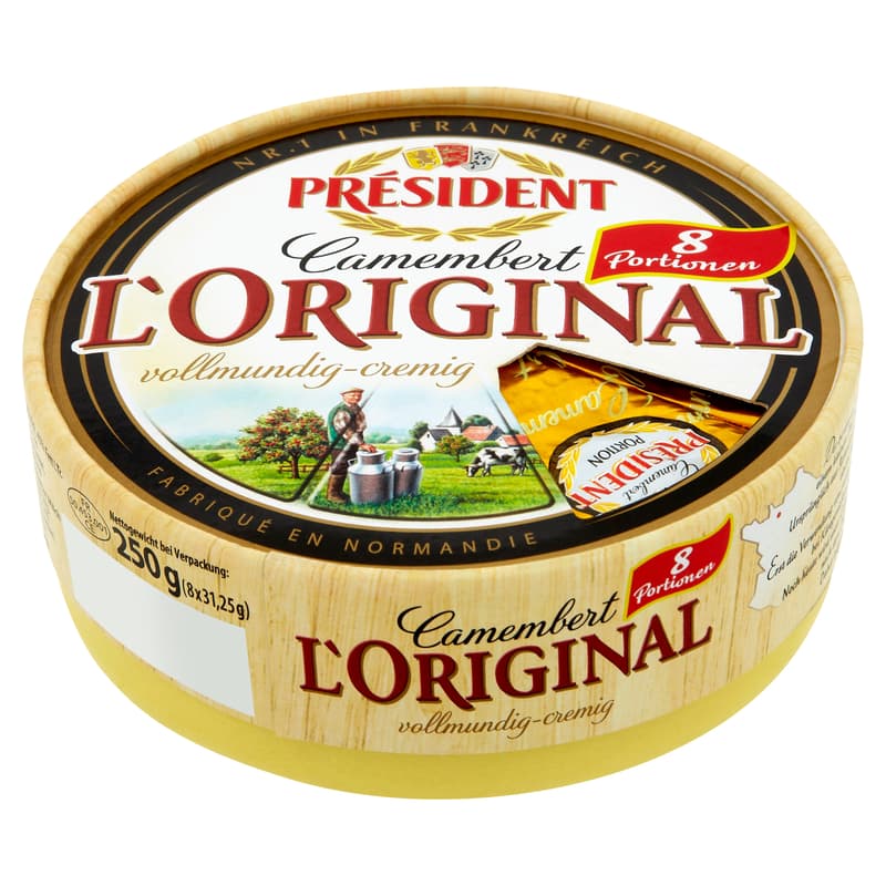 Président Camembert L'Original Soft Cheese Matured with White Mold