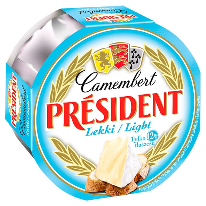 Président Camembert Light semi-fat, soft cheese