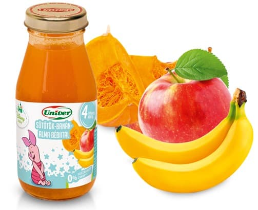 Univer Disney BIO Pumpkin-Banana-Apple baby drink from 4 months of age