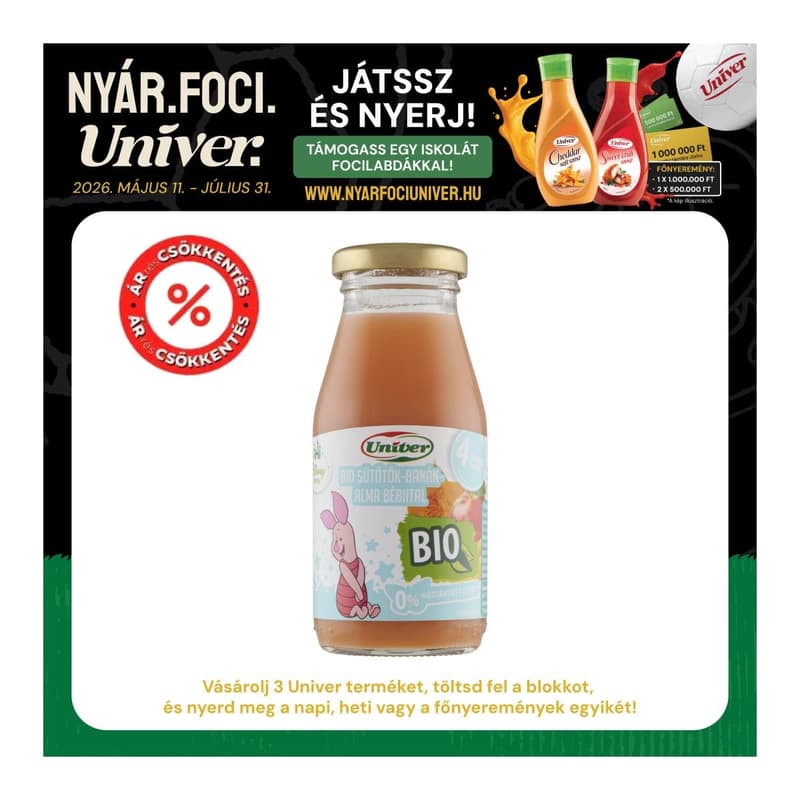 Univer Disney BIO Pumpkin-Banana-Apple baby drink from 4 months of age