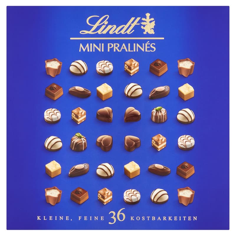 Lindt töltött mini praliné kollekció tejcsokoládéból és keserű csokoládéból