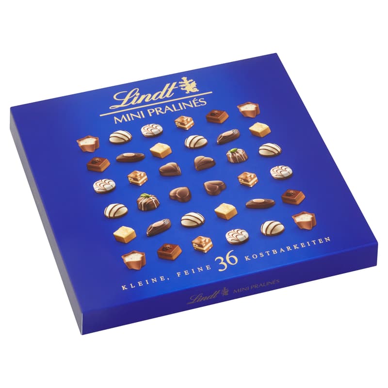 Lindt töltött mini praliné kollekció tejcsokoládéból és keserű csokoládéból