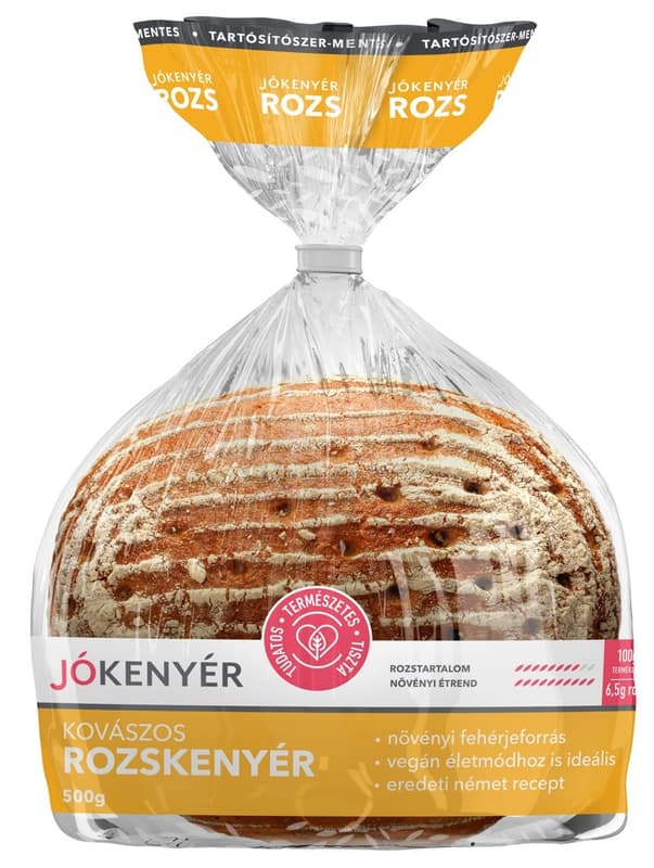 JÓkenyér Kovászos Rozskenyér szeletelt csomagolt