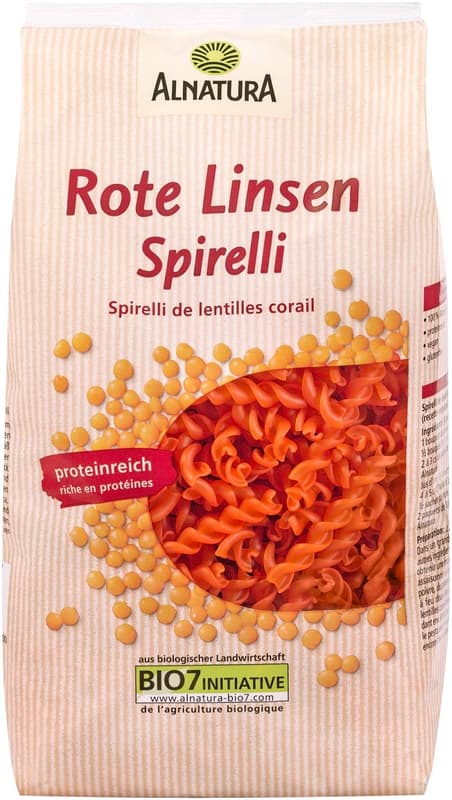 Alnatura BIO Vöröslencse fusilli