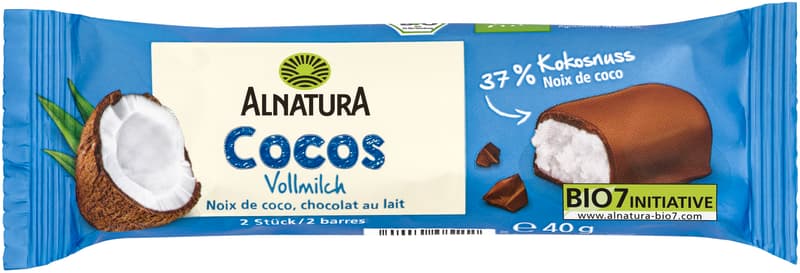 Alnatura Tejcsokoládés kókuszszelet