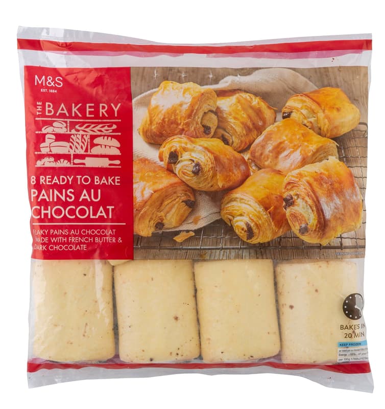 Marks & Spencer Ready-to-bake 8 French puff pastry rolls with chocolate