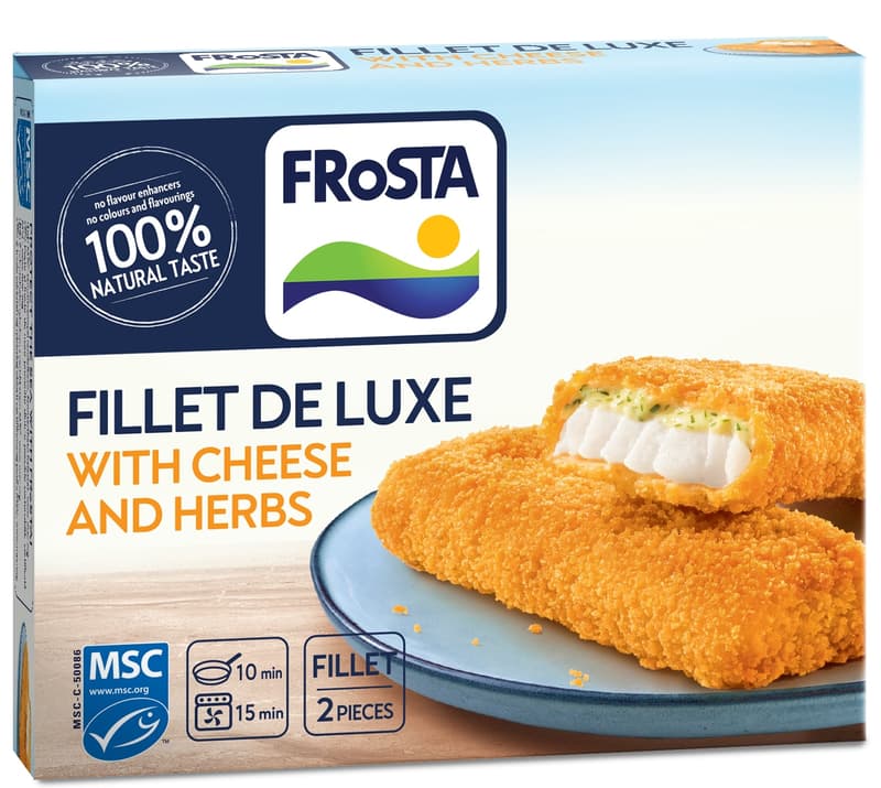 Filled with FRoSTA Filé de Lux cheese sauce