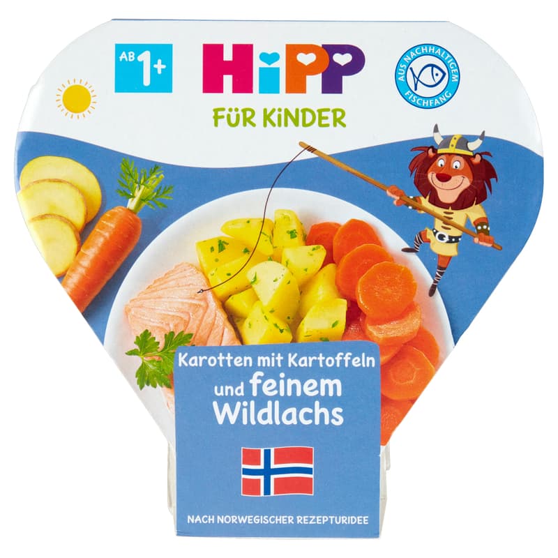 Hipp Bio carrots with potatoes and wild salmon