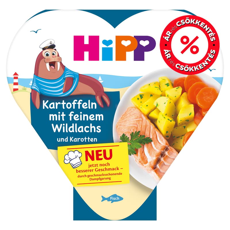 Hipp Bio carrots with potatoes and wild salmon