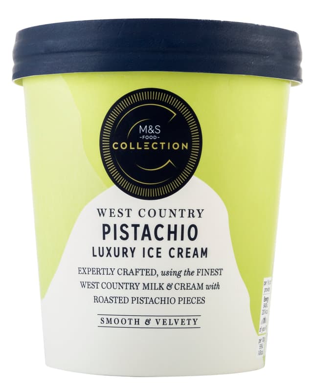Marks & Spencer Fagyasztott pisztáciakrém fagylalt West Country-i tejből és tejszínből pörkölt pisztácia darabokkal