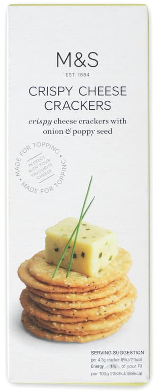Marks & Spencer Biscuits with onion & poppy cheese