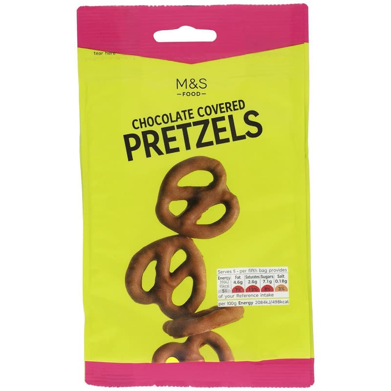 Marks & Spencer Salted pretzels in milk chocolate