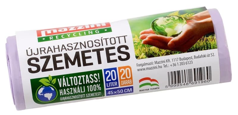 MAZZINI Újrahasznosított Szemeteszsák 20L