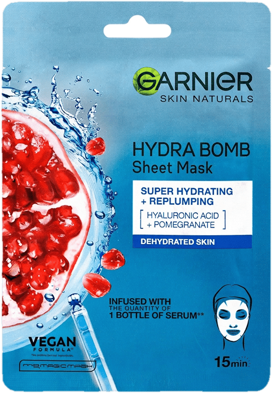 Garnier Skin Naturals Textile Mask Aqua Bomb - Pomegranate