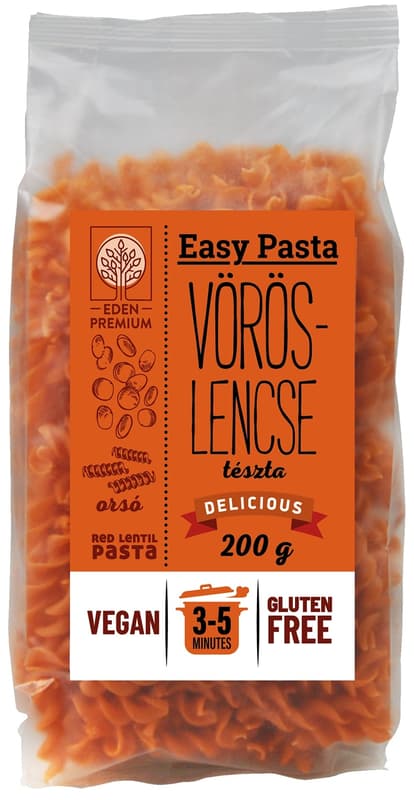 Eden Premium Easy Pasta Red Lentil Pasta Spindle