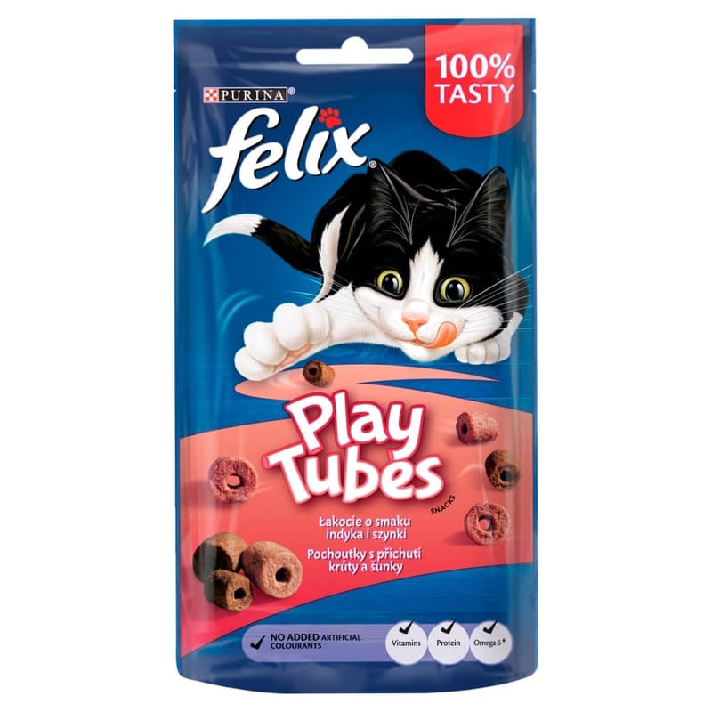 Felix Play Tubes Turkey and Ham flavored cat treat