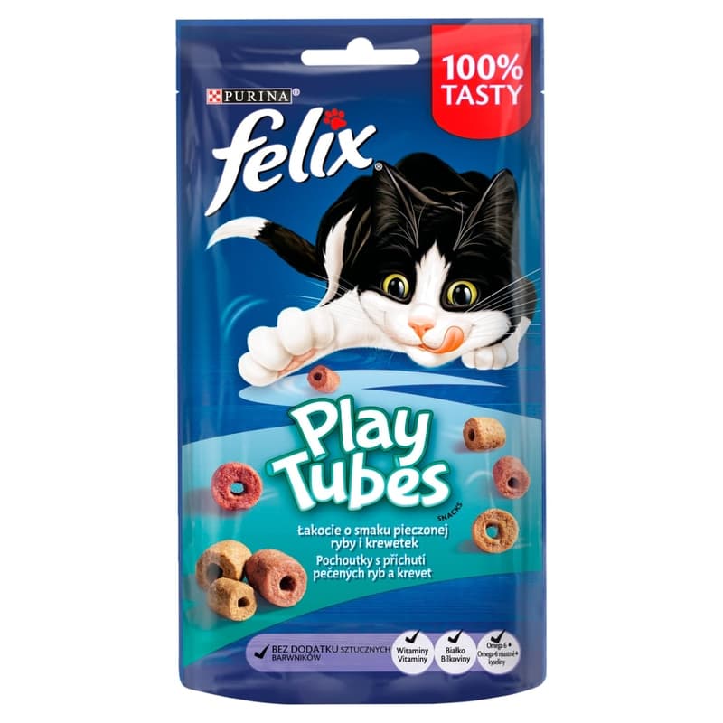 Felix Play Tubes Fish and Shrimp flavor cat treat