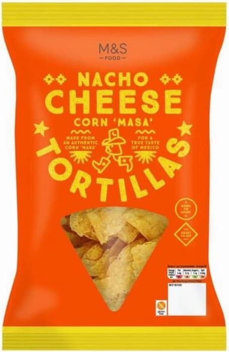 Marks & Spencer Sajtos nacho ízű kukorica tortilla chips
