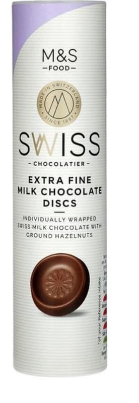Marks & Spencer Svájci tejcsokoládé tallérok mogyoró darabkákkal