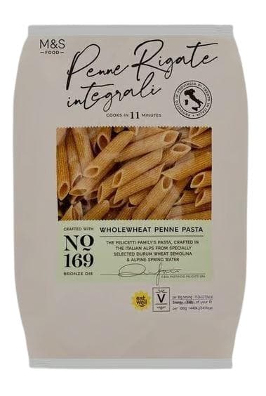 Marks & Spencer Italian whole wheat penne pasta