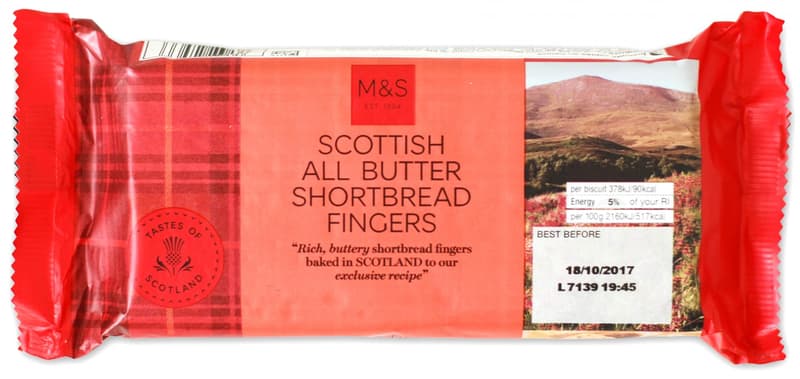 Marks & Spencer Skót vajas teasütemények - rudacskák