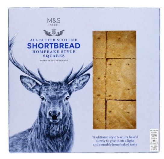 Marks & Spencer Négyzetalakú skót vajas kekszek