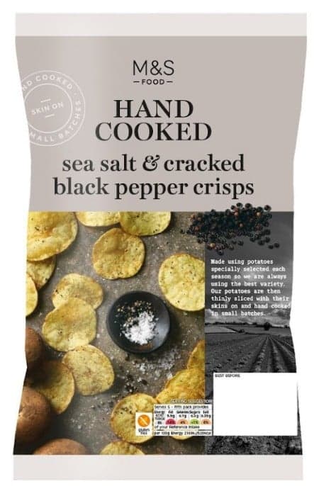 Marks & Spencer Potato chips with black pepper & sea salt