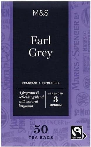 Marks & Spencer Filters Earl Gray tea, tea filter packed in 50 protective foils