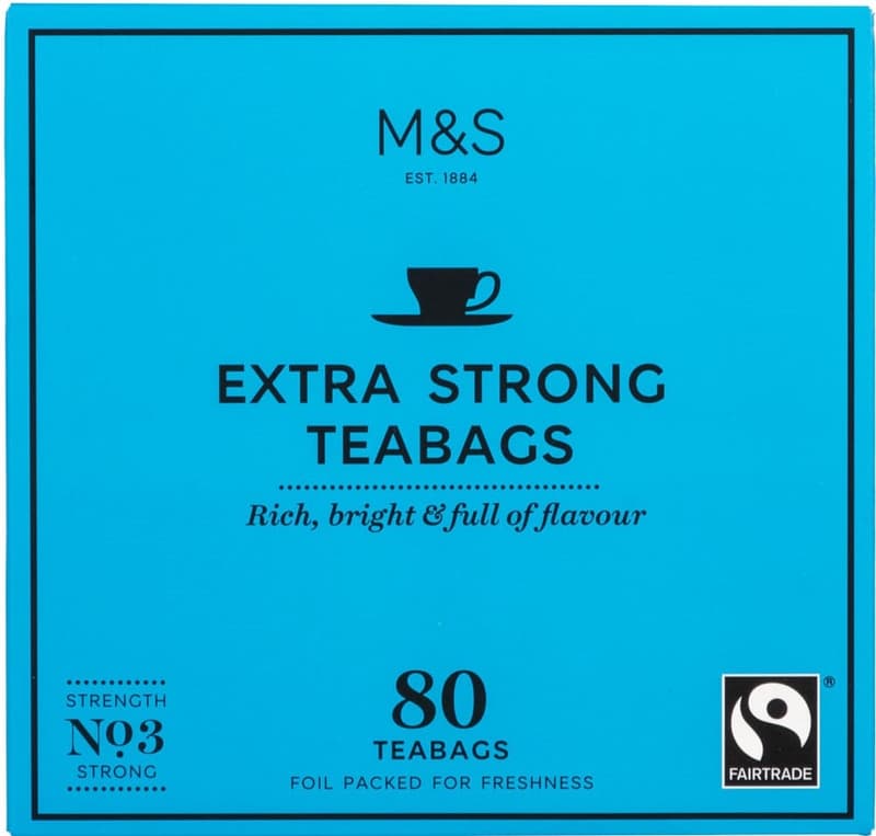Marks & Spencer Extra strong filter tea, tea filter packed in 80 foils