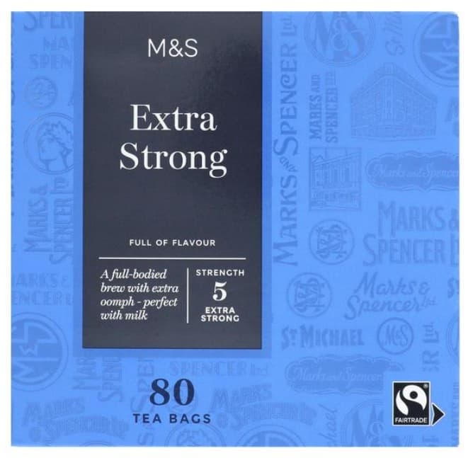 Marks & Spencer Extra strong filter tea, tea filter packed in 80 foils