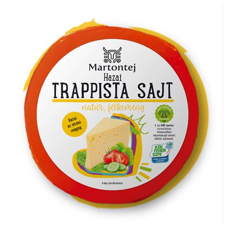 Martontej Félkemény trappista sajt, darabolt