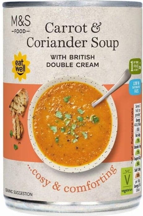 Marks & Spencer Beet soup with cori&er & cream
