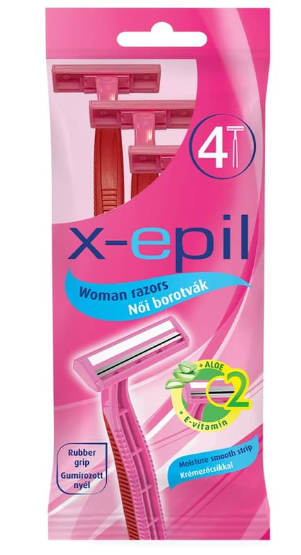 X-EPIL Disposable women's razor with 2 blades