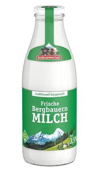 Bergbauern friss üveges teljes tej 3,5%