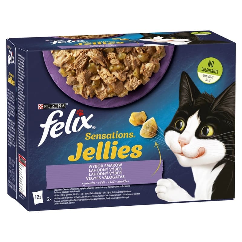 Felix Sensations Jellies Mixed selection wet cat food in aspic