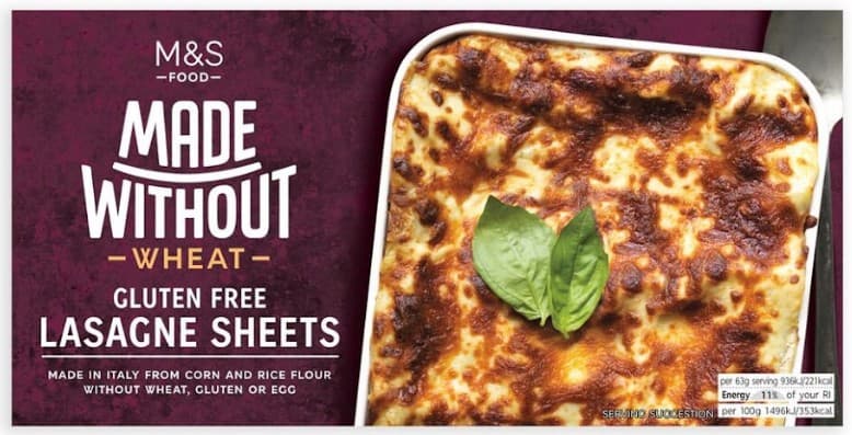 Marks & Spencer Gluten free lasagna