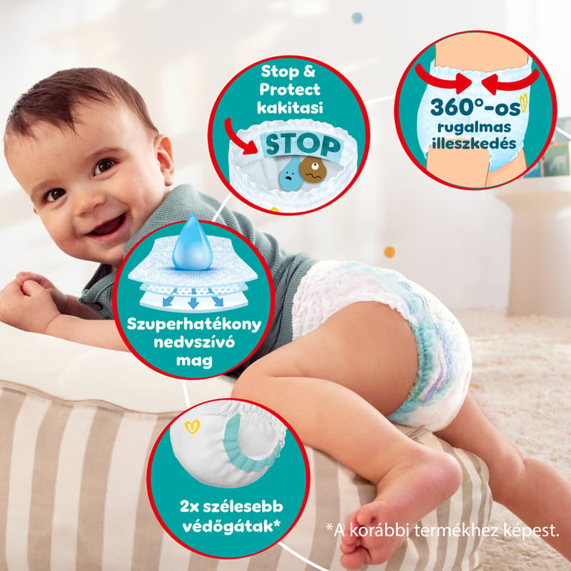 Pampers Active Baby Pants Bugyipelenka, Havi Pelenkacsomag, Méret: 5 (11-17 kg) 152 db