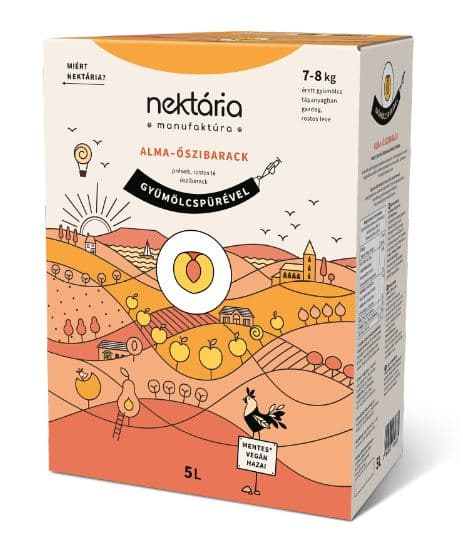 Nectar with 100% fibrous peach apples