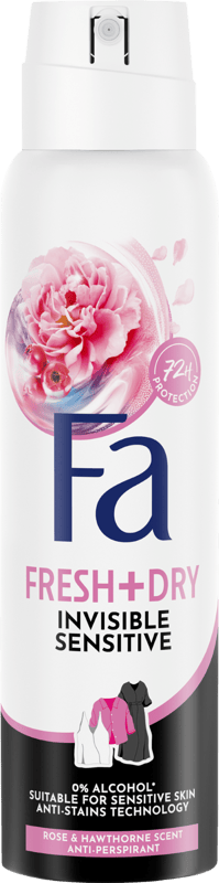 Fa izzadásgátló deospray Invisible Sensitive