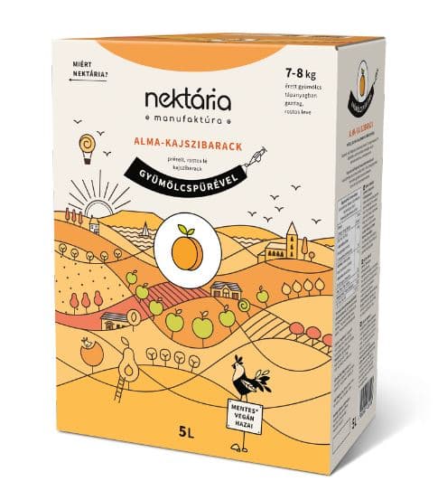 Nectar with 100% fibrous apricot apples