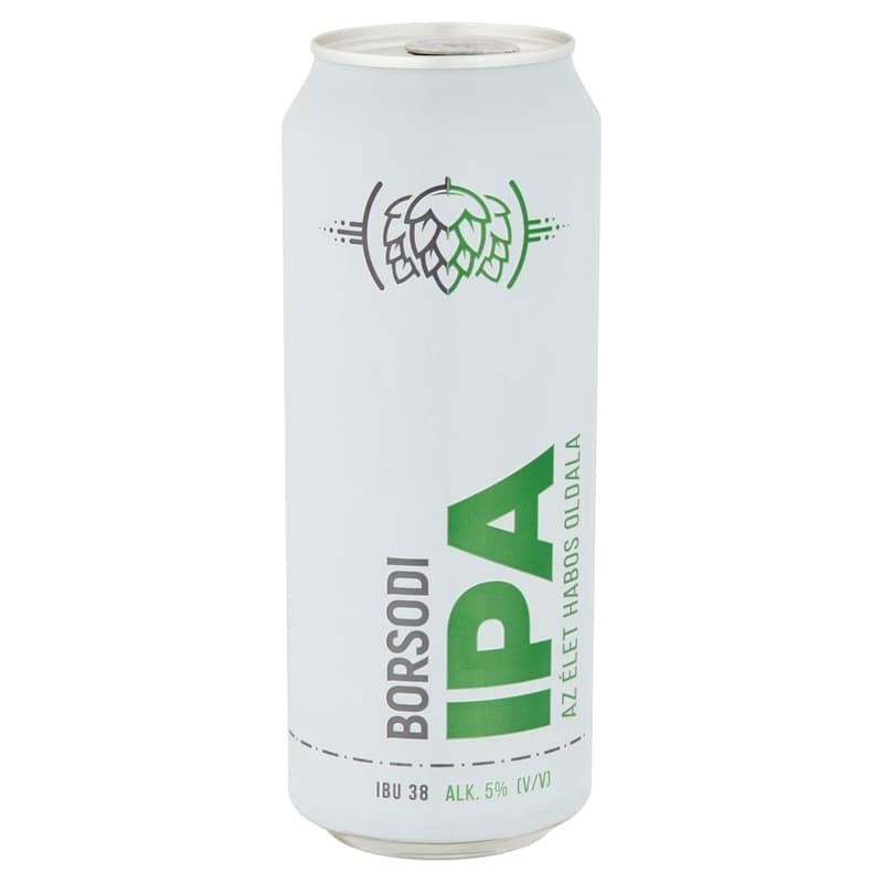 Borsodi IPA minőségi világos, felsőerjesztésű szűretlen sör 5%