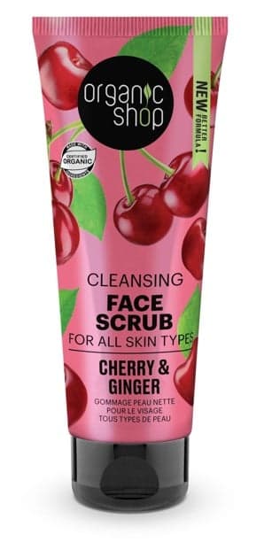 Organic Shop Cleansing Facial Scrub with Organic Ginger and Cherry Extract
