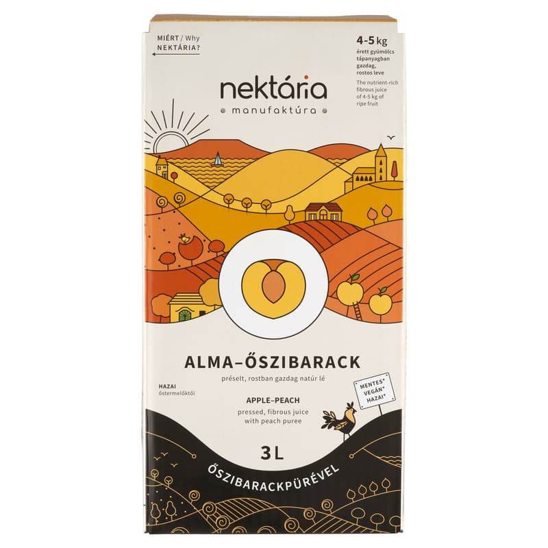 Nectar with 100% fibrous peach apples