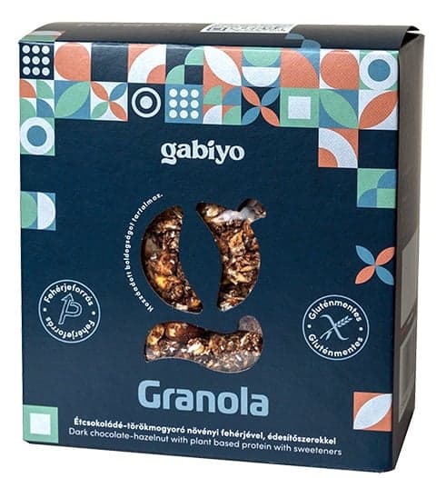 GabiJó Gluten Free Granola Dark Chocolate-Peanuts with Vegetable Protein (Protein)