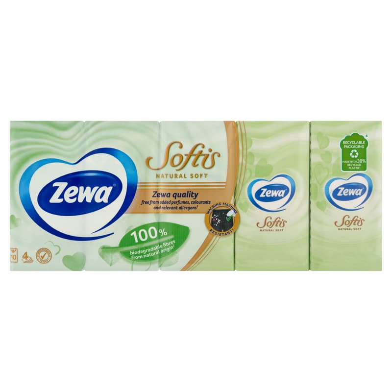 Zewa Softis Natural Soft 4-ply paper handkerchief